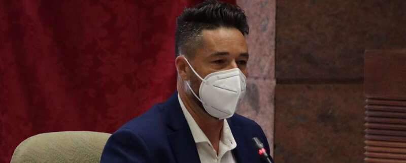 Juanfra Herrera Usal durante su intervención en una comisión de estudio del Parlamento Canario/TA.